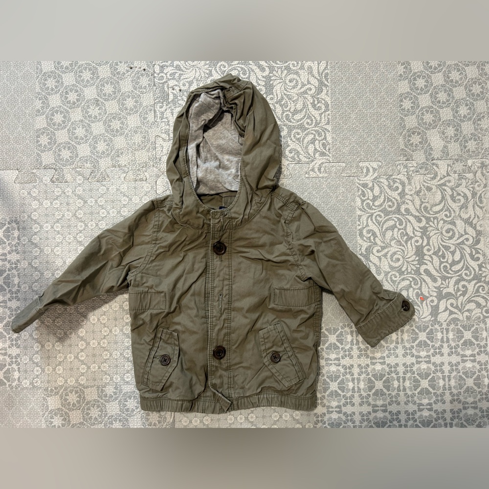 12-18 green Gap jacket with sweater lining